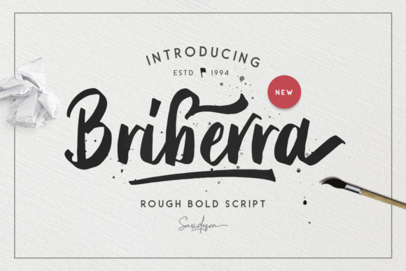 Briberra Script Font for Bold Web Headers